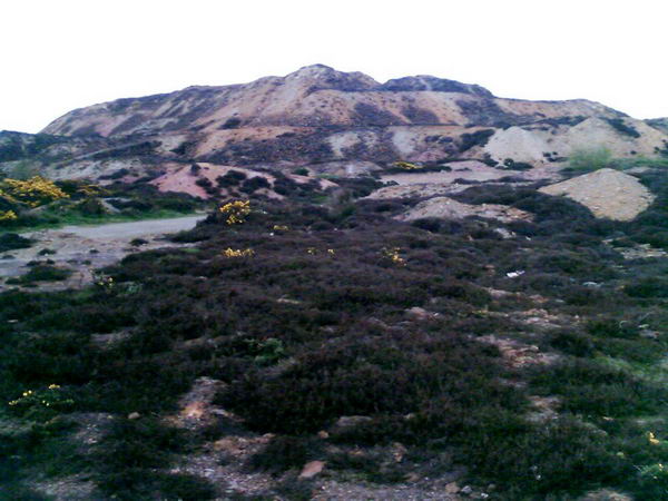 Copper mine slag heaps