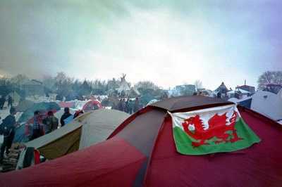 Graham displays the Welsh flag!